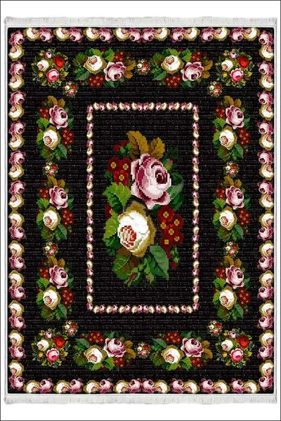 Kaymaz Taban Yıkanabilir Modern Kilim Salon Halısı Mutfak Halısı S-15-karabağ