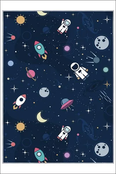 Antibakteriyel Çocuk Odası Halısı Kaymaz Taban Makinede Yıkanabilir Halı JR-108