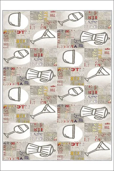 Makinede Yıkanabilir Mutfak Halısı Kaymaz Taban Antibakteriyel Halı MUTFAK-763