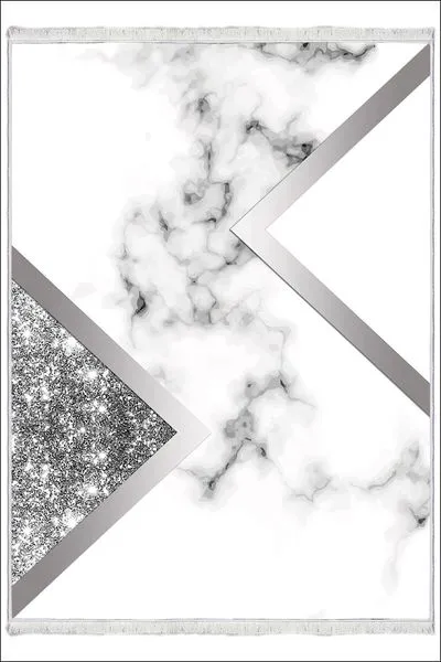 Makinede Yıkanabilir Oturma Odası Halısı Kaymaz Taban Halı MS-96