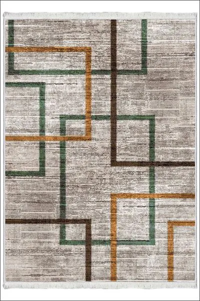 Makinede Yıkanabilir Oturma Odası Halısı Kaymaz Taban Halı MS-115