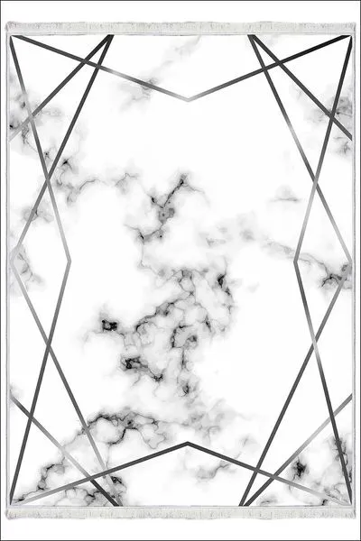 Makinede Yıkanabilir Oturma Odası Halısı Kaymaz Taban Halı MS-174