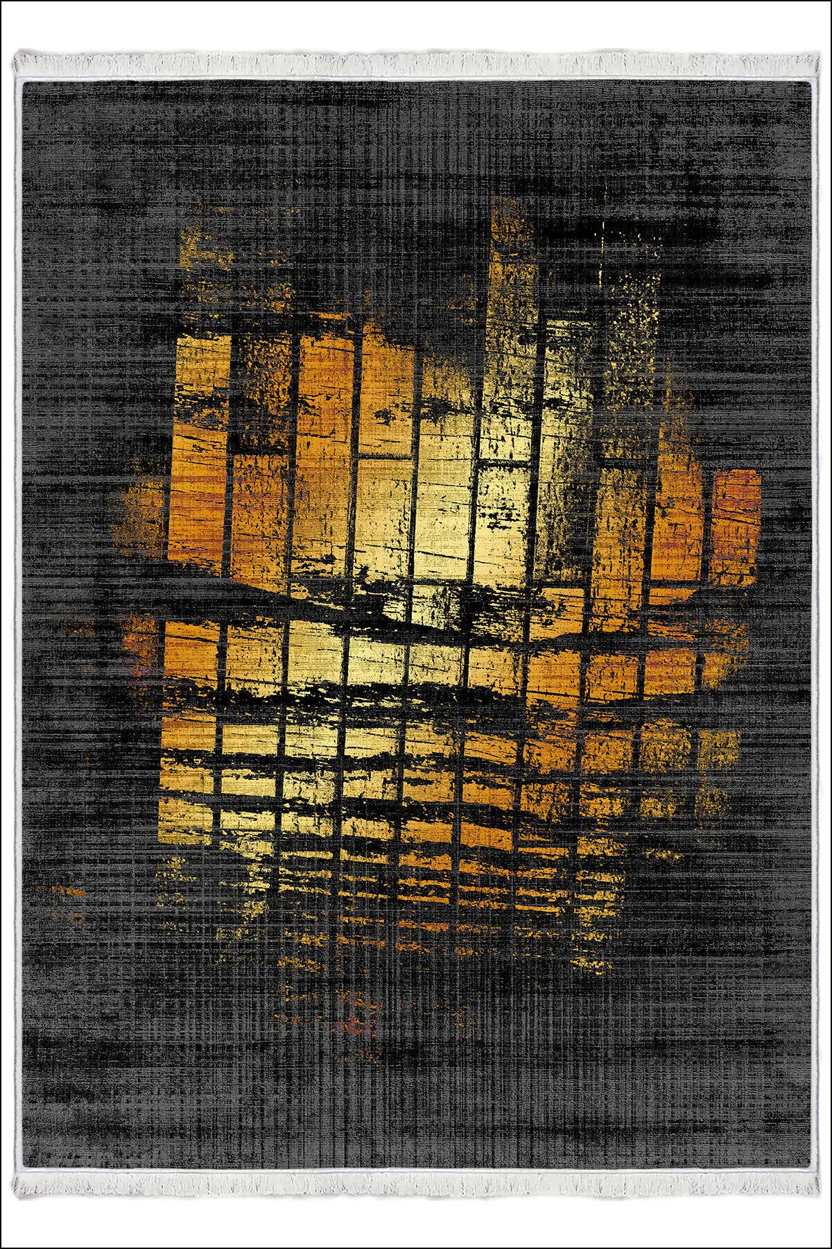 Makinede Yıkanabilir Oturma Odası Halısı Kaymaz Taban Halı MS-256