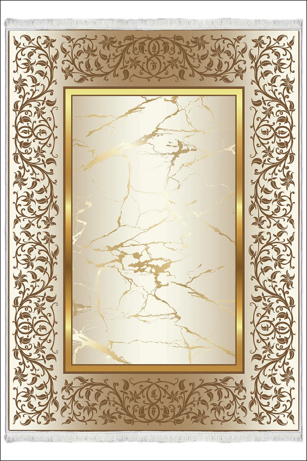 Makinede Yıkanabilir Oturma Odası Halısı Kaymaz Taban Halı MS-434