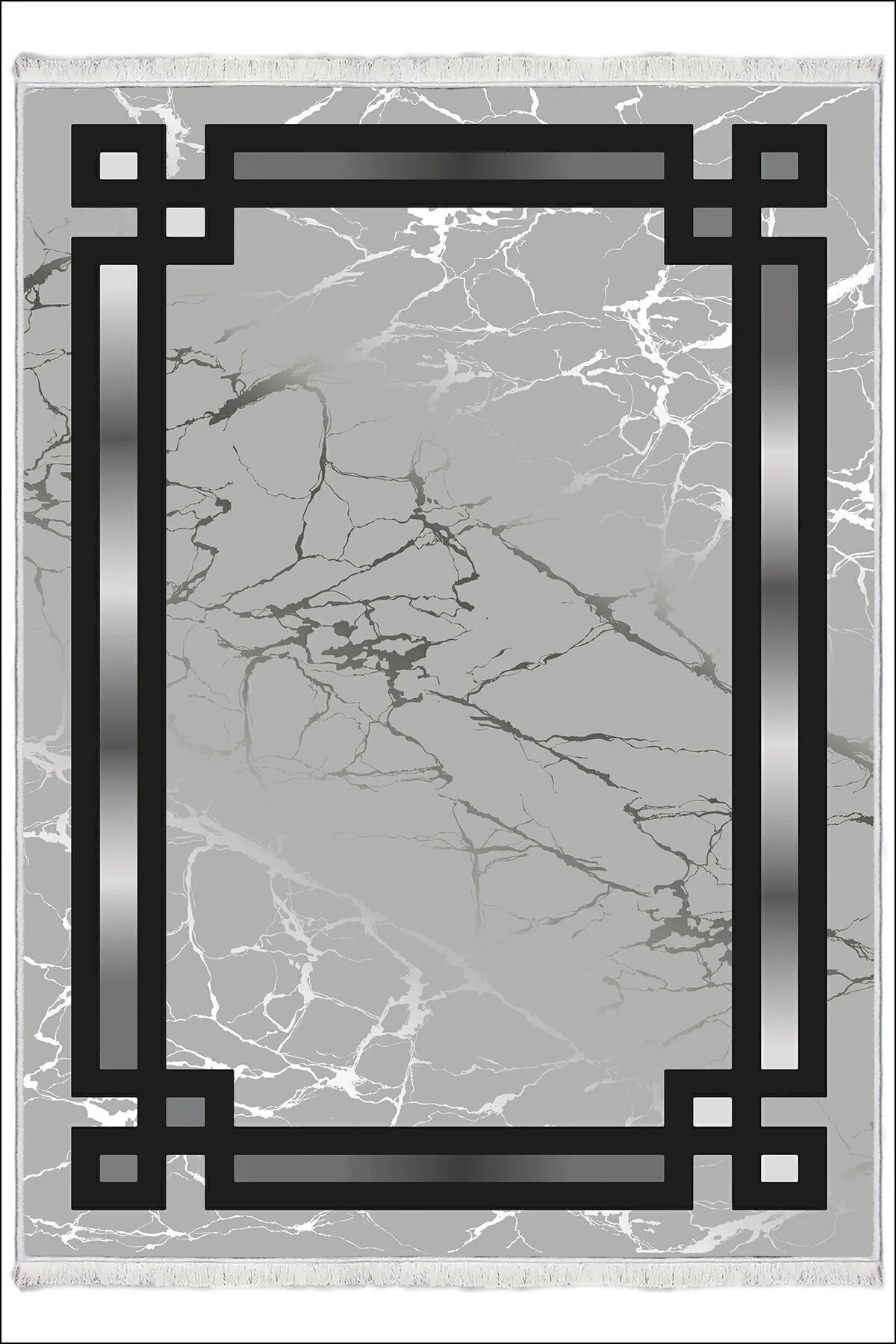 Makinede Yıkanabilir Oturma Odası Halısı Kaymaz Taban Halı MS-810