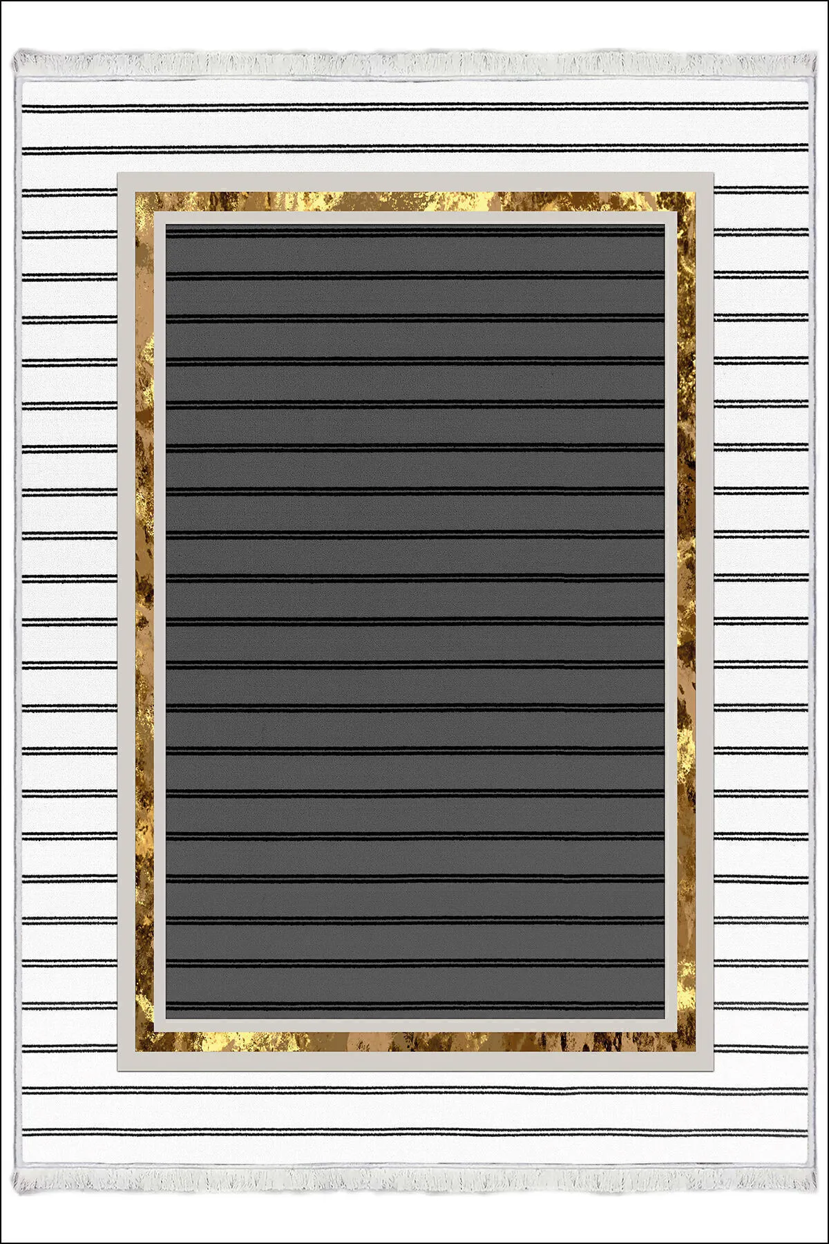 Makinede Yıkanabilir Oturma Odası Halısı Kaymaz Taban Halı MS-2104