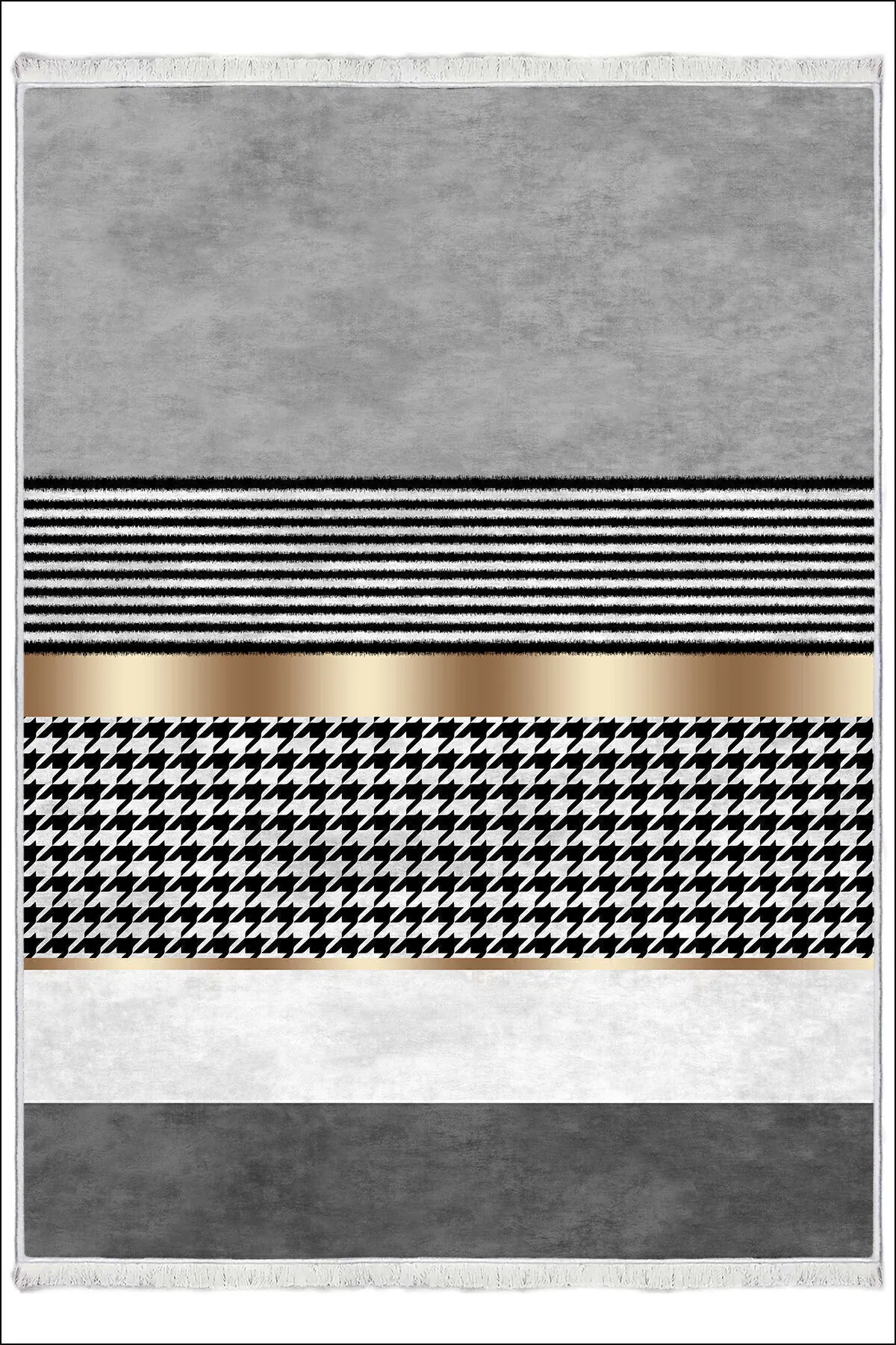 Makinede Yıkanabilir Oturma Odası Halısı Kaymaz Taban Halı MS-2111