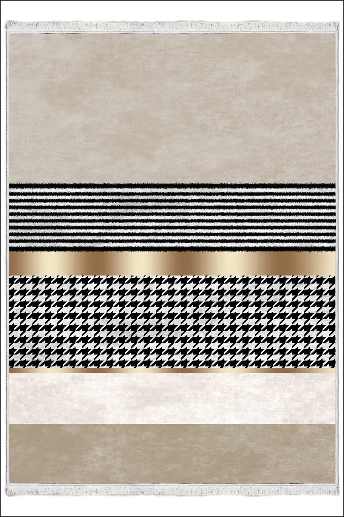 Makinede Yıkanabilir Oturma Odası Halısı Kaymaz Taban Halı MS-2112