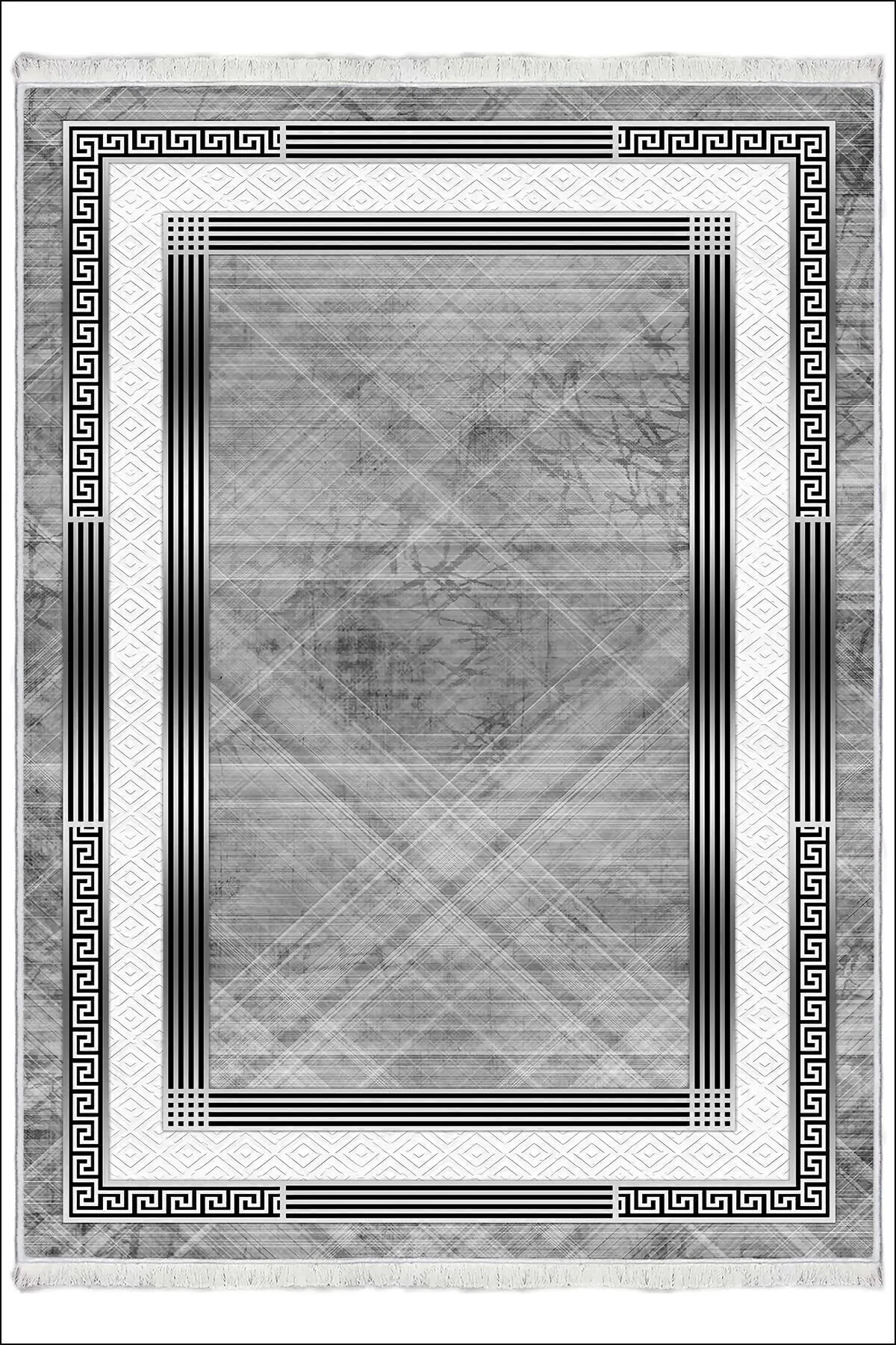 Makinede Yıkanabilir Oturma Odası Halısı Kaymaz Taban Halı MS-2236