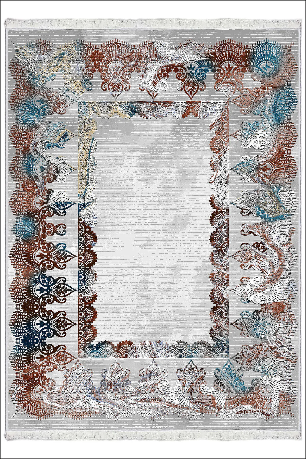 Makinede Yıkanabilir Oturma Odası Halısı Kaymaz Taban Halı MS-2273